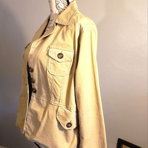 Caribbean Joe Island Supply Company Cream Jacket Petite L